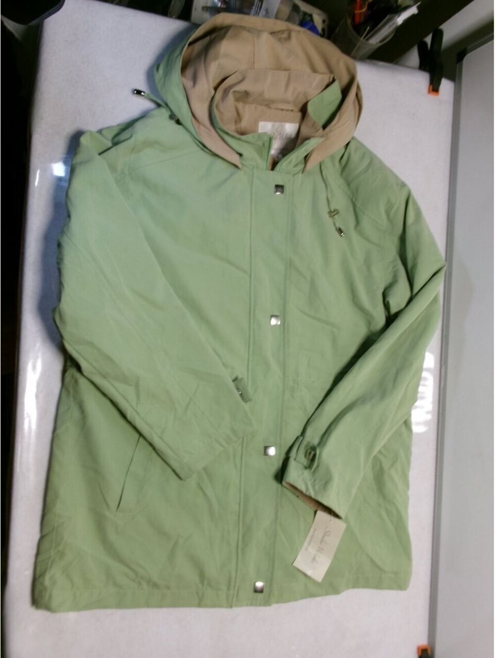 Studio Works Women's Green Hooded Jacket Size L NWT